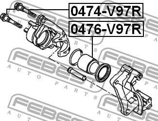 Febest 0476-V97R - Kolv, bromsok xdelar.se