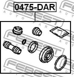 Febest 0475-DAR - Reparationssats, bromsok xdelar.se