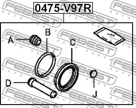 Febest 0475-V97R - Reparationssats, bromsok xdelar.se