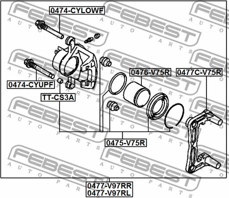 Febest 0477-V97RR - Bromsok xdelar.se