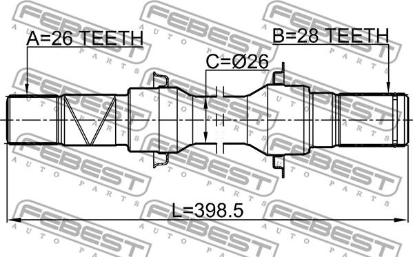 Febest 0512-M2ATRH - Drivaxel xdelar.se