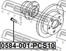 Febest 0584-001-PCS10 - Hjulbult xdelar.se