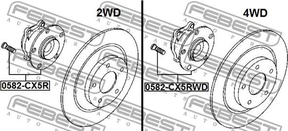 Febest 0582-CX5RWD - Hjulnav xdelar.se