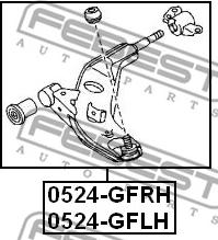 Febest 0524-GFLH - Länkarm, hjulupphängning xdelar.se