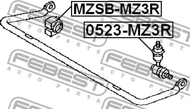 Febest 0523-MZ3R - Länk, krängningshämmare xdelar.se