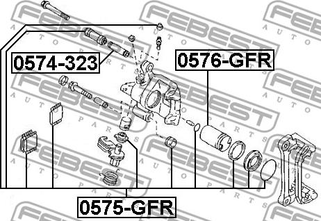 Febest 0575-GFR - Reparationssats, bromsok xdelar.se