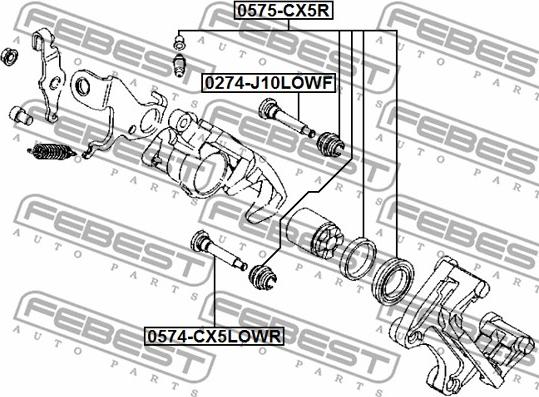 Febest 0575-CX5R - Reparationssats, bromsok xdelar.se