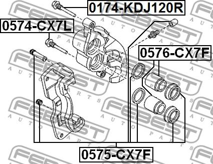 Febest 0575-CX7F - Reparationssats, bromsok xdelar.se