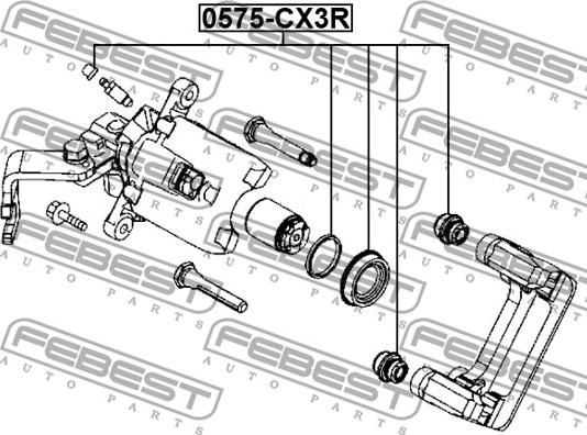 Febest 0575-CX3R - Reparationssats, bromsok xdelar.se