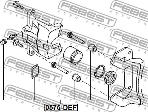 Febest 0575-DEF - Reparationssats, bromsok xdelar.se