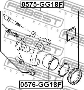 Febest 0575-GG18F - Reparationssats, bromsok xdelar.se