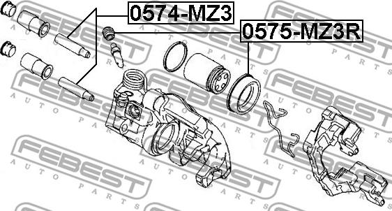 Febest 0575-MZ3R - Reparationssats, bromsok xdelar.se