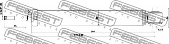 Febest 01650964R - Stötdämpare xdelar.se