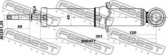 Febest 01658183R - Stötdämpare xdelar.se