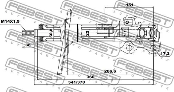 Febest 01660968FR - Stötdämpare xdelar.se