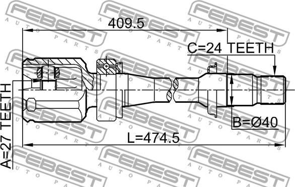 Febest 0111-ACV30RH - Ledsats, drivaxel xdelar.se