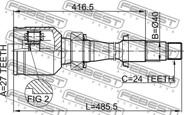 Febest 0111-MCV30RH - Ledsats, drivaxel xdelar.se