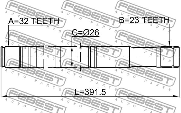 Febest 0112-CT220RH - Drivaxel xdelar.se