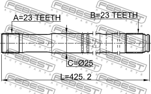 Febest 0112-ZZT251LH - Drivaxel xdelar.se