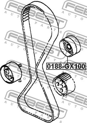 Febest 0188-GX100 - Styrrulle, kuggrem xdelar.se