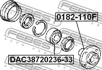 Febest DAC38720236-33 - Hjullager xdelar.se