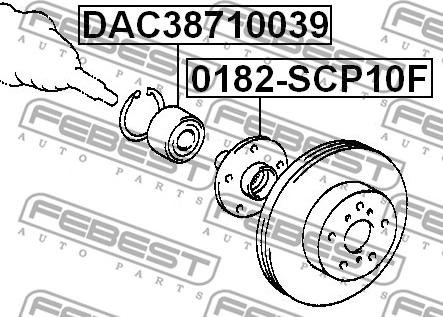 Febest DAC38710039 - Hjullager xdelar.se