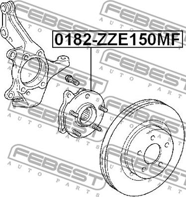 Febest 0182-ZZE150MF - Hjulnav xdelar.se