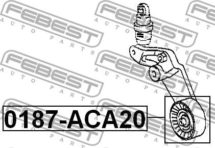 Febest 0187-ACA20 - Styrrulle, flerspårsrem xdelar.se