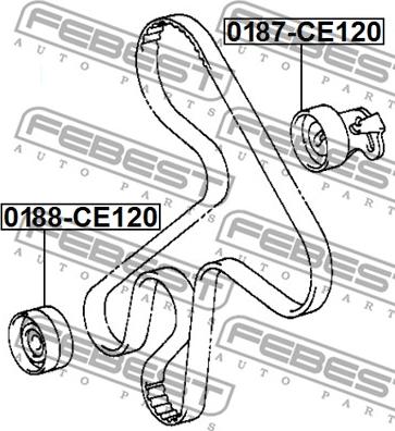 Febest 0188-CE120 - Styrrulle, kuggrem xdelar.se