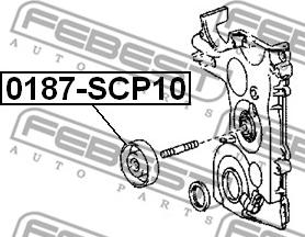 Febest 0187-SCP10 - Styrrulle, flerspårsrem xdelar.se