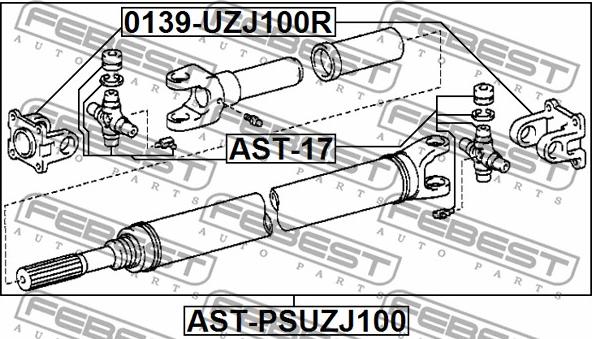 Febest 0139-UZJ100R - Drivfläns, drivaxel xdelar.se