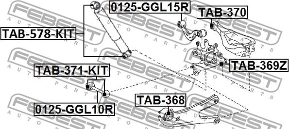 Febest TAB-371-KIT - Länkarmsbussning xdelar.se