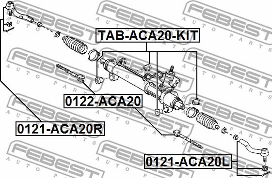 Febest 0122-ACA20 - Inre styrled xdelar.se