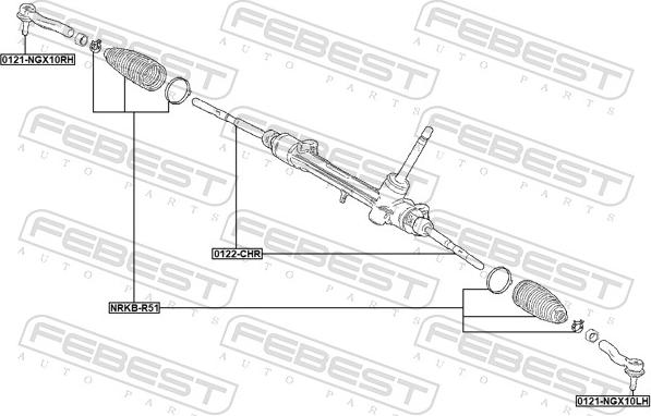 Febest 0121-NGX10LH - Parallellstagsled xdelar.se