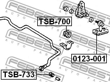 Febest TSB-733 - Bussning, krängningshämare xdelar.se