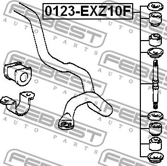 Febest 0123-EXZ10F - Länk, krängningshämmare xdelar.se