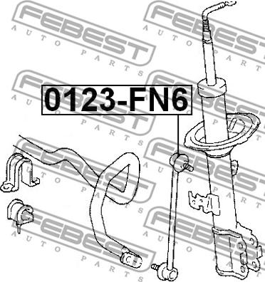 Febest 0123-FN6 - Länk, krängningshämmare xdelar.se