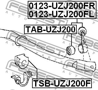 Febest TAB-UZJ200 - Montering, axelstag xdelar.se