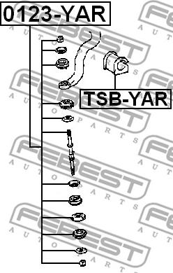 Febest 0123-YAR - Länk, krängningshämmare xdelar.se