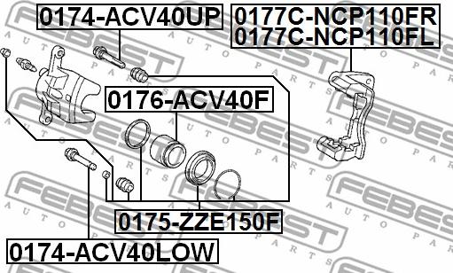 Febest 0176-ACV40F - Kolv, bromsok xdelar.se