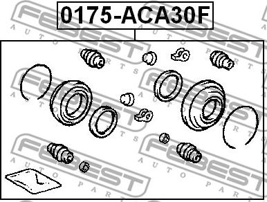 Febest 0175-ACA30F - Reparationssats, bromsok xdelar.se