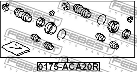 Febest 0175-ACA20R - Reparationssats, bromsok xdelar.se