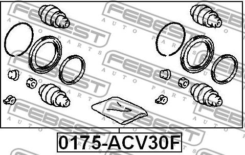 Febest 0175-ACV30F - Reparationssats, bromsok xdelar.se