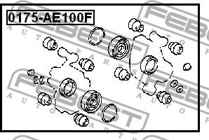 Febest 0175-AE100F - Reparationssats, bromsok xdelar.se