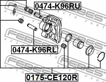 Febest 0175-CE120R - Reparationssats, bromsok xdelar.se