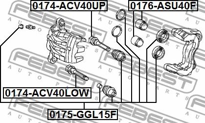 Febest 0175-GGL15F - Reparationssats, bromsok xdelar.se