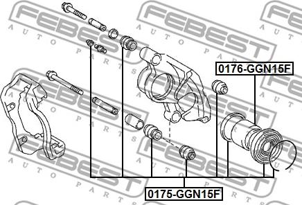 Febest 0175-GGN15F - Reparationssats, bromsok xdelar.se