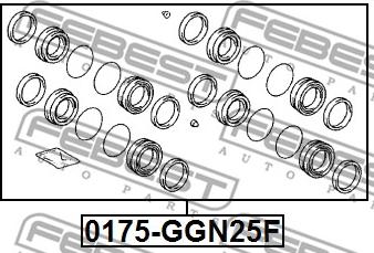 Febest 0175-GGN25F - Reparationssats, bromsok xdelar.se