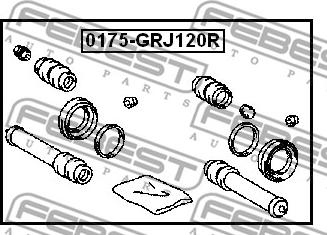 Febest 0175-GRJ120R - Reparationssats, bromsok xdelar.se