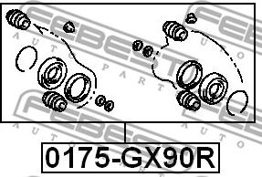 Febest 0175-GX90R - Reparationssats, bromsok xdelar.se